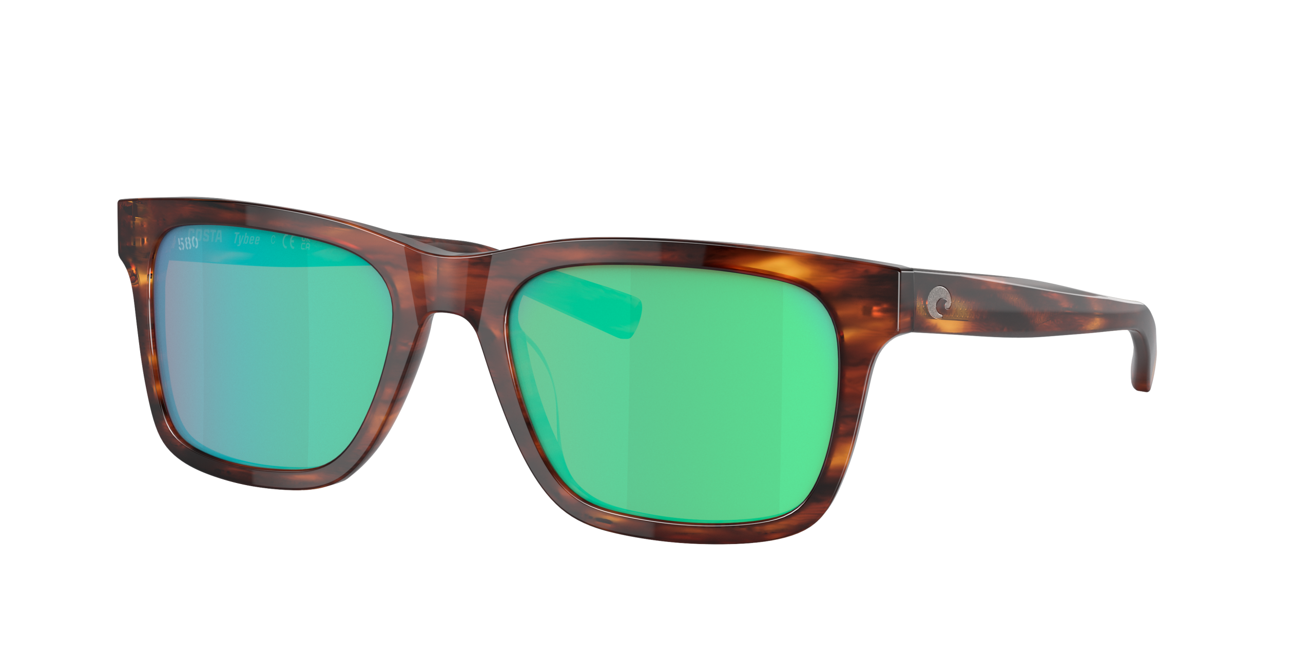 Tybee Polarized Sunglasses in Green Mirror