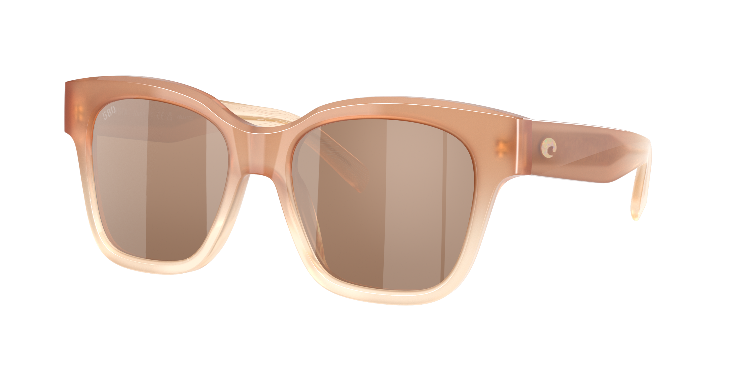 Nusa Polarized Sunglasses in Copper Silver Mirror