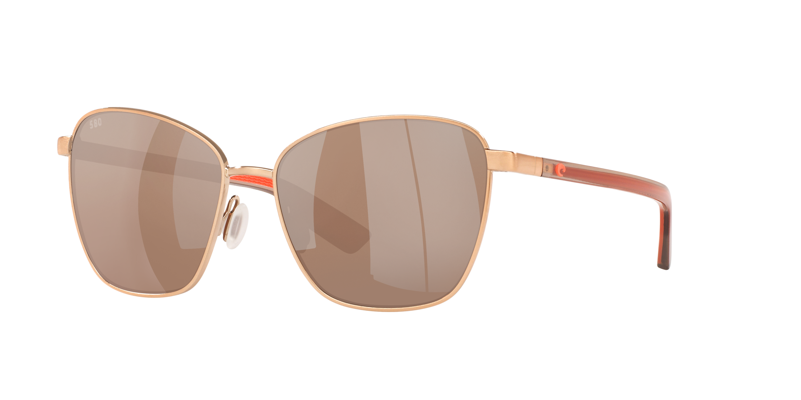 Paloma Polarized Sunglasses in Copper Silver Mirror