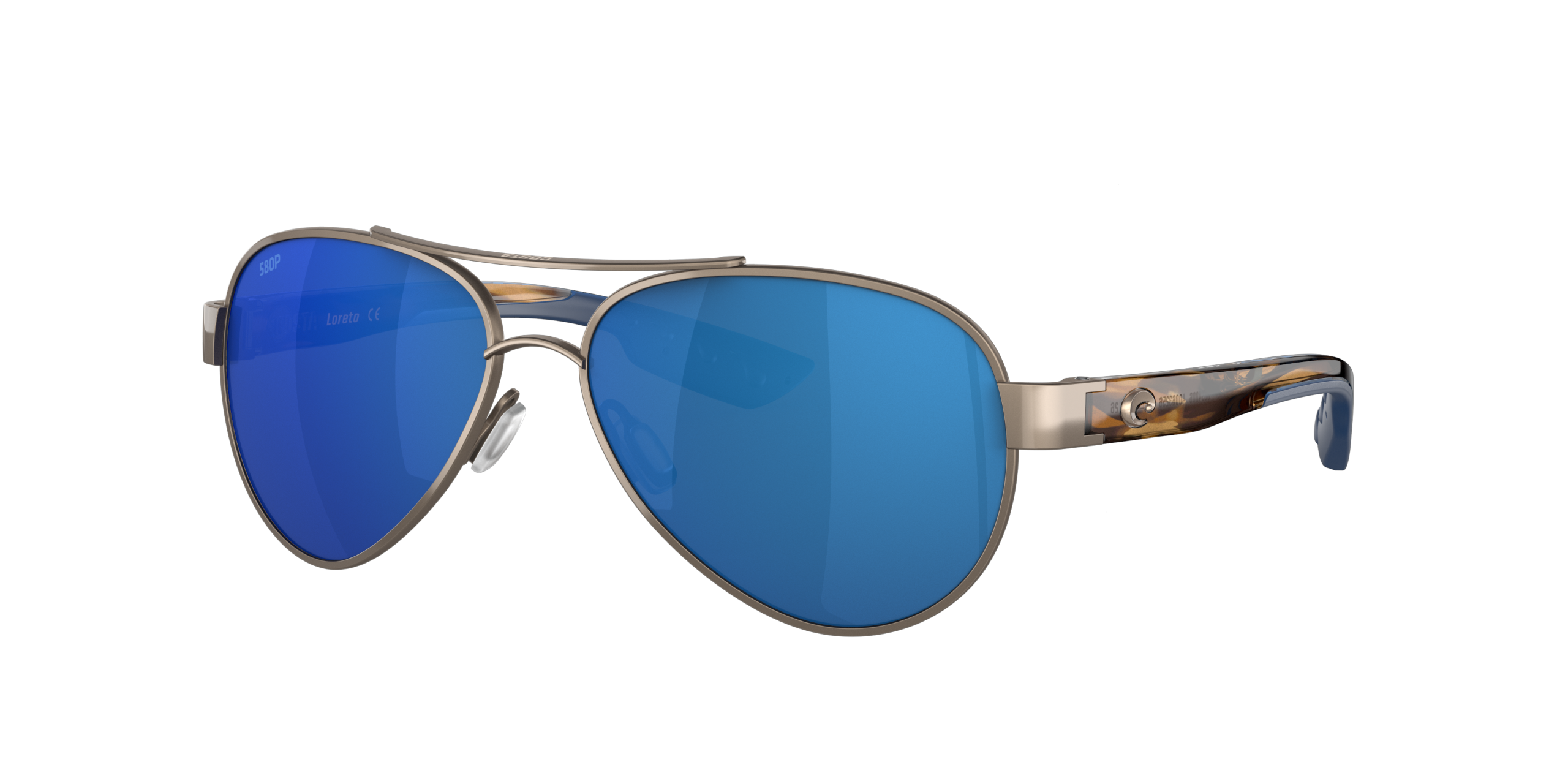 Loreto Polarized Sunglasses in Blue Mirror