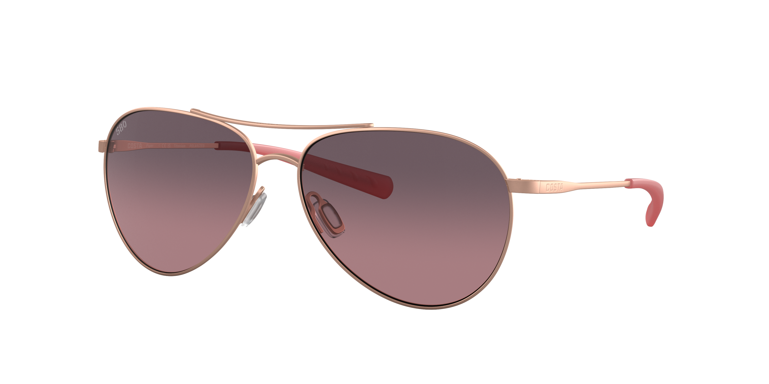 Piper Polarized Sunglasses in Rose Gradient