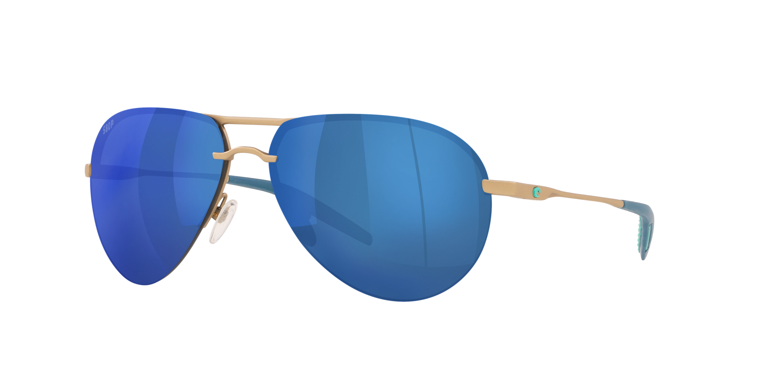 Helo Polarized Sunglasses in Blue Mirror