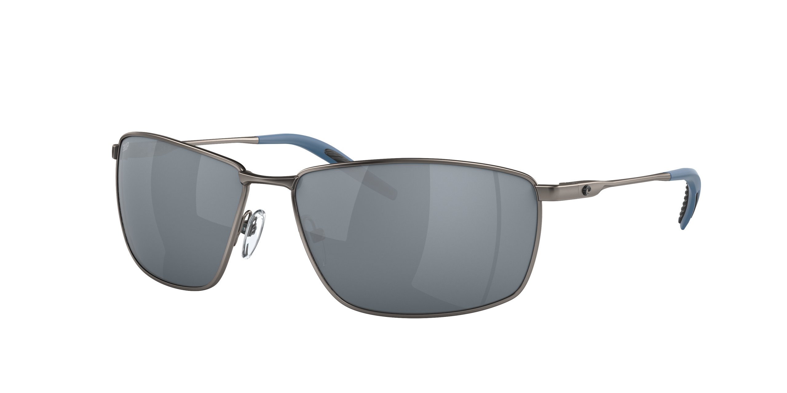Turret Polarized Sunglasses in Gray Silver Mirror