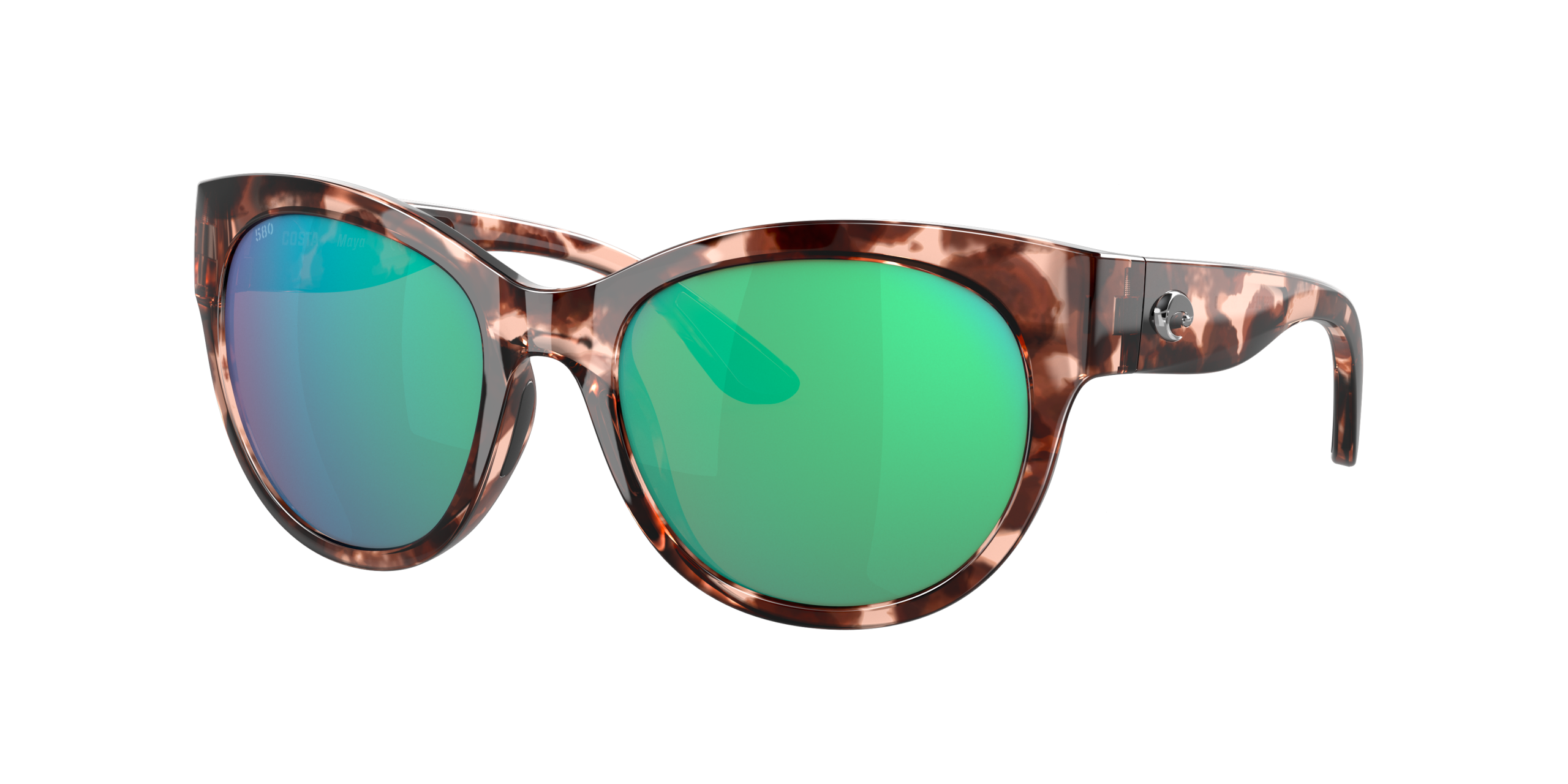 Maya Polarized Sunglasses in Green Mirror