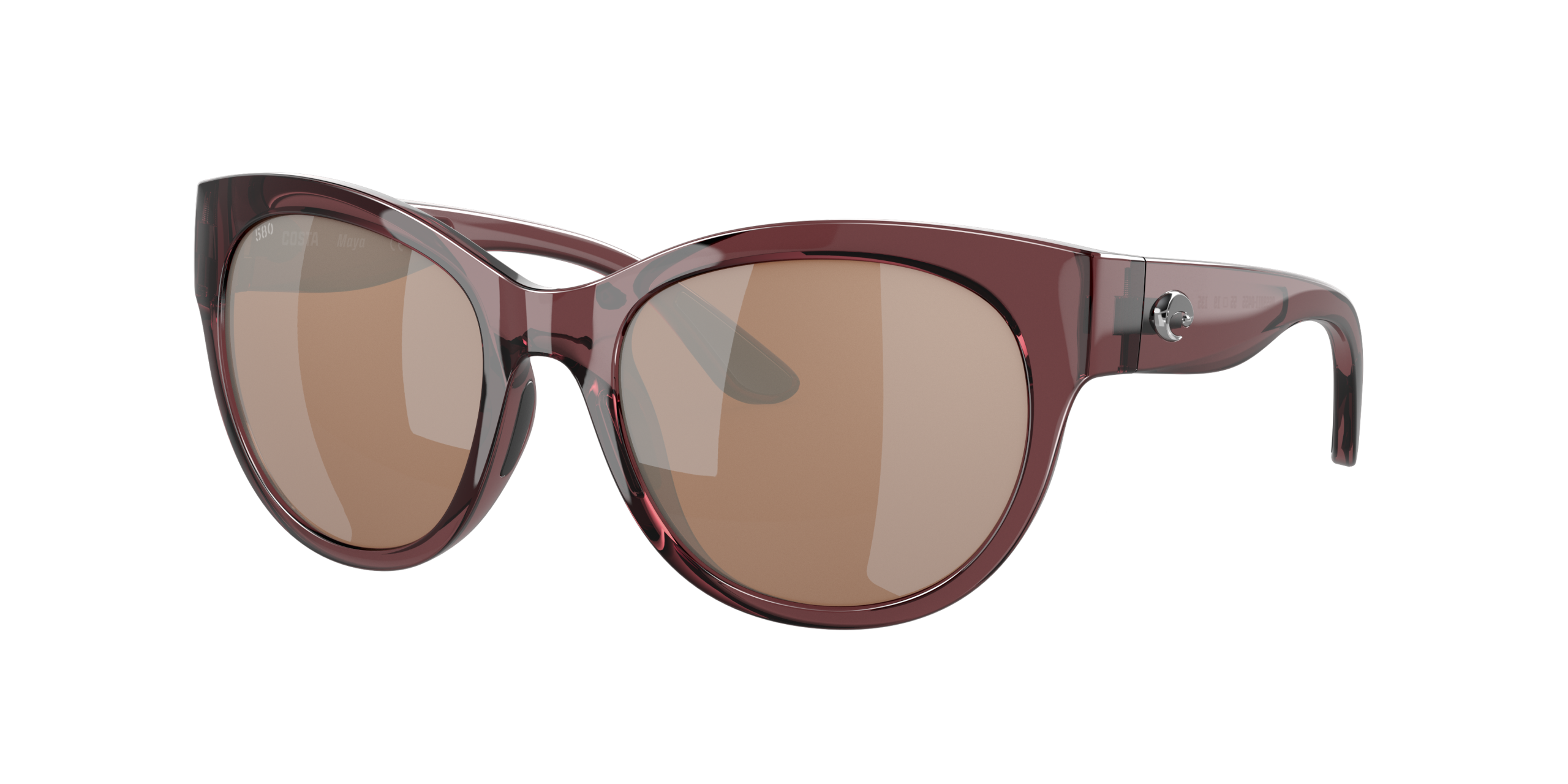 Maya Polarized Sunglasses in Copper Silver Mirror
