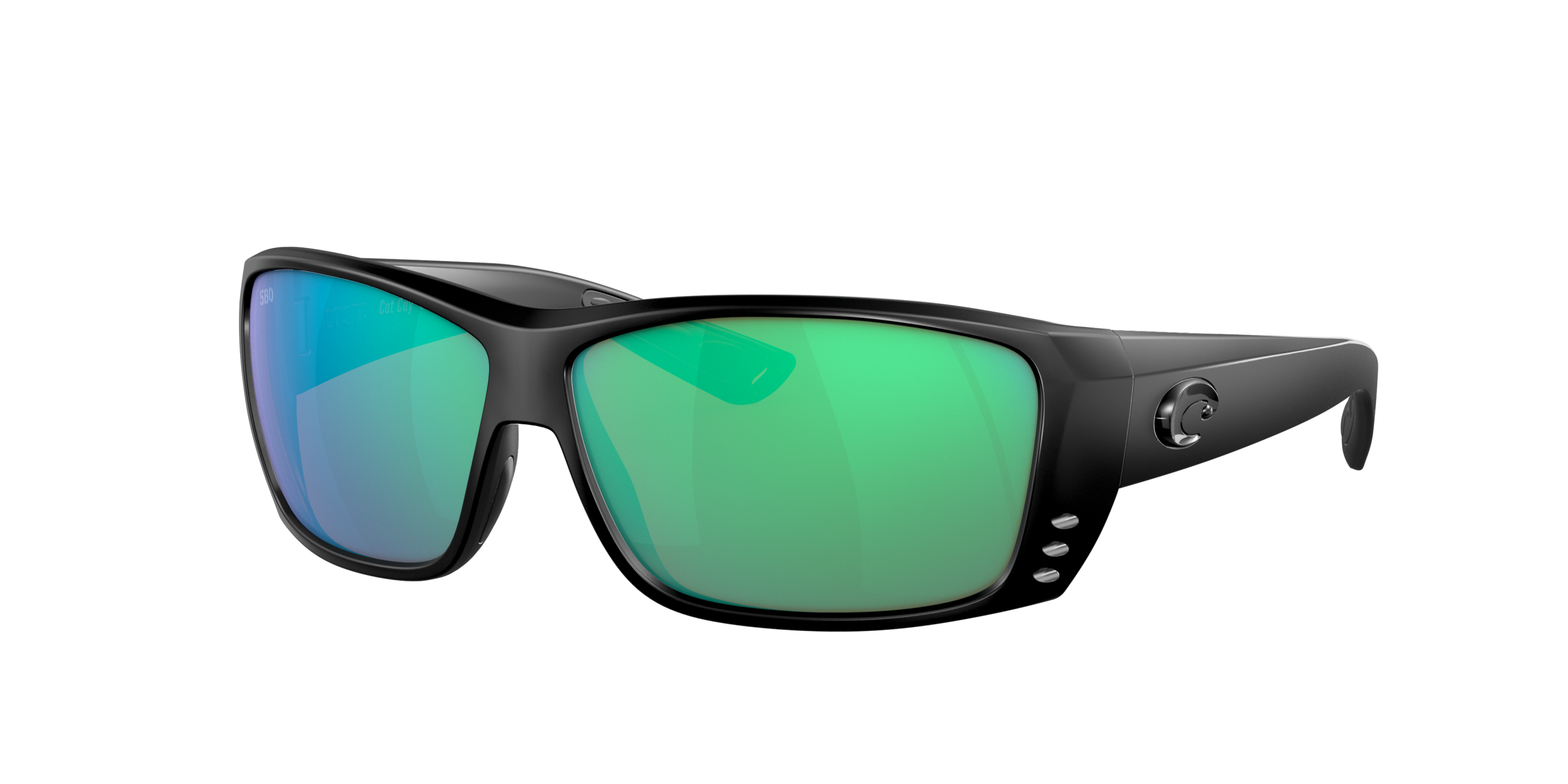 Cat Cay Polarized Sunglasses in Green Mirror