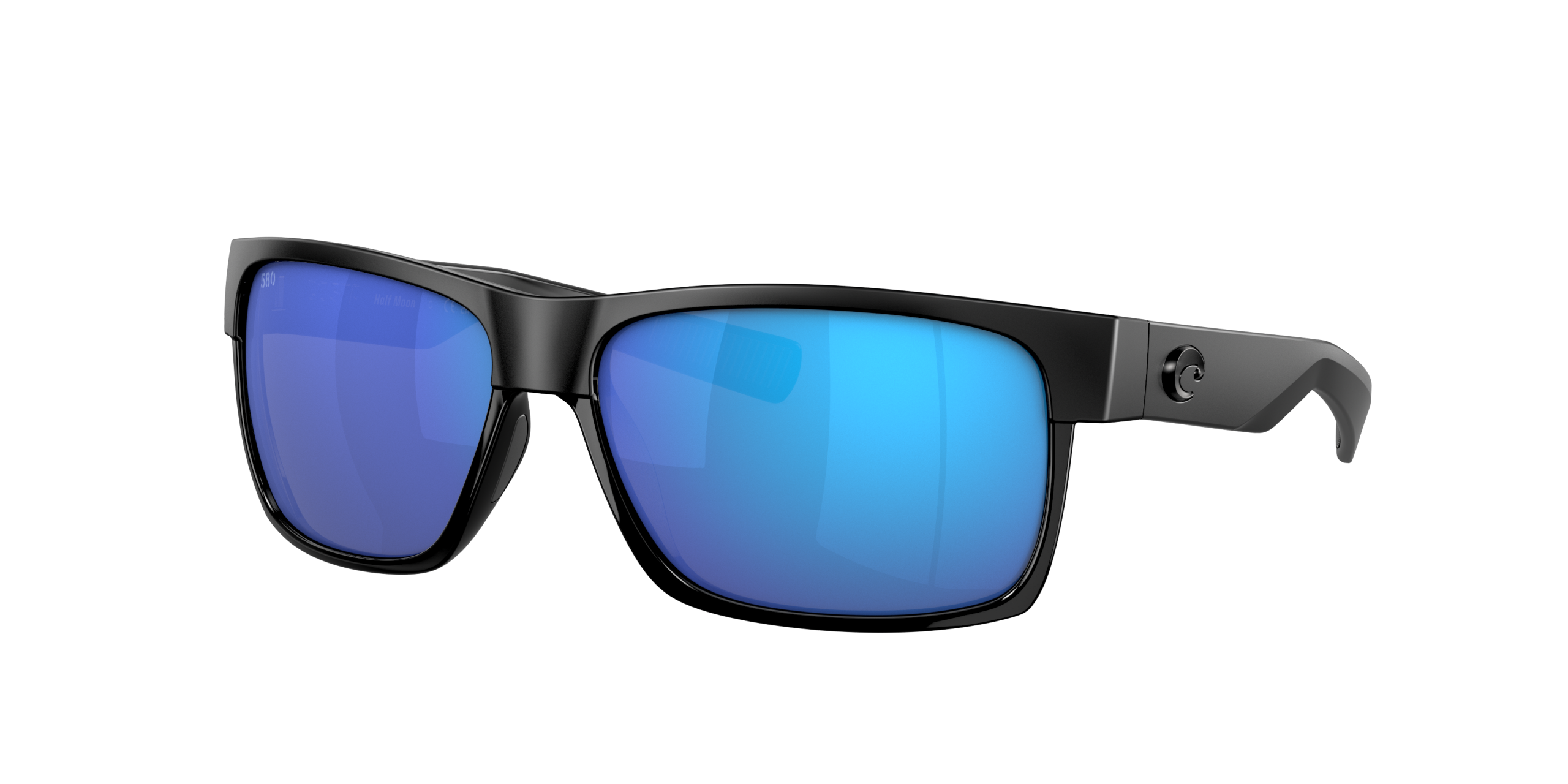 Half Moon Polarized Sunglasses in Blue Mirror