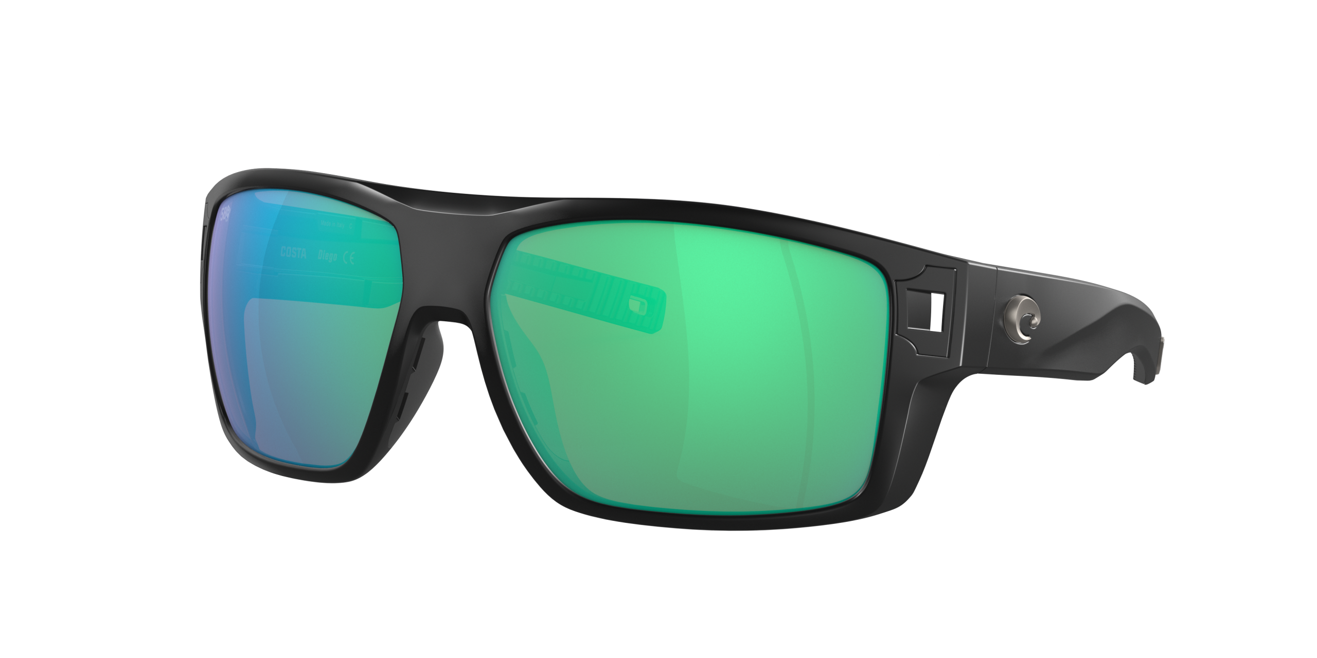 Diego Polarized Sunglasses in Green Mirror