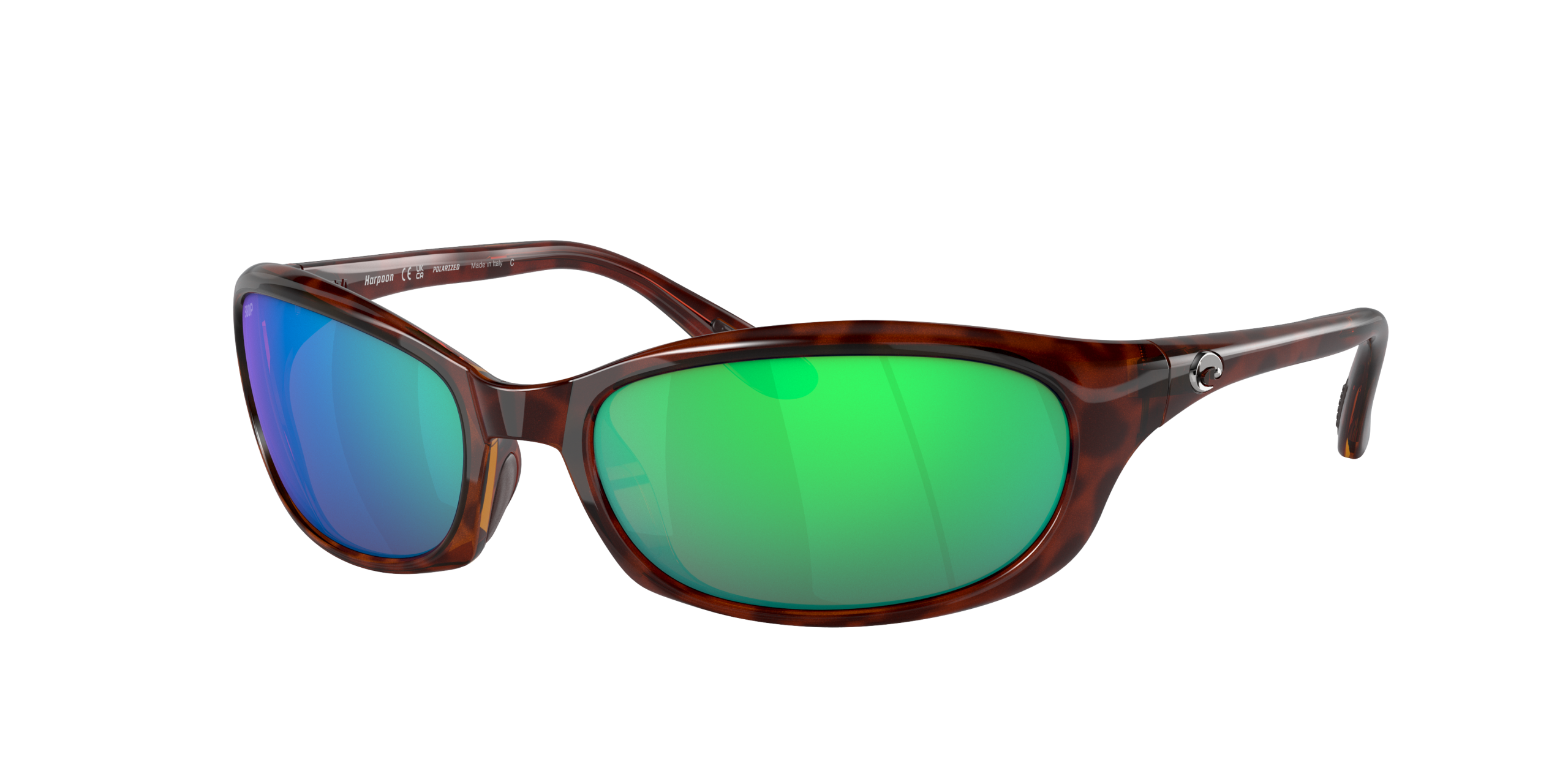 Harpoon Polarized Sunglasses in Green Mirror