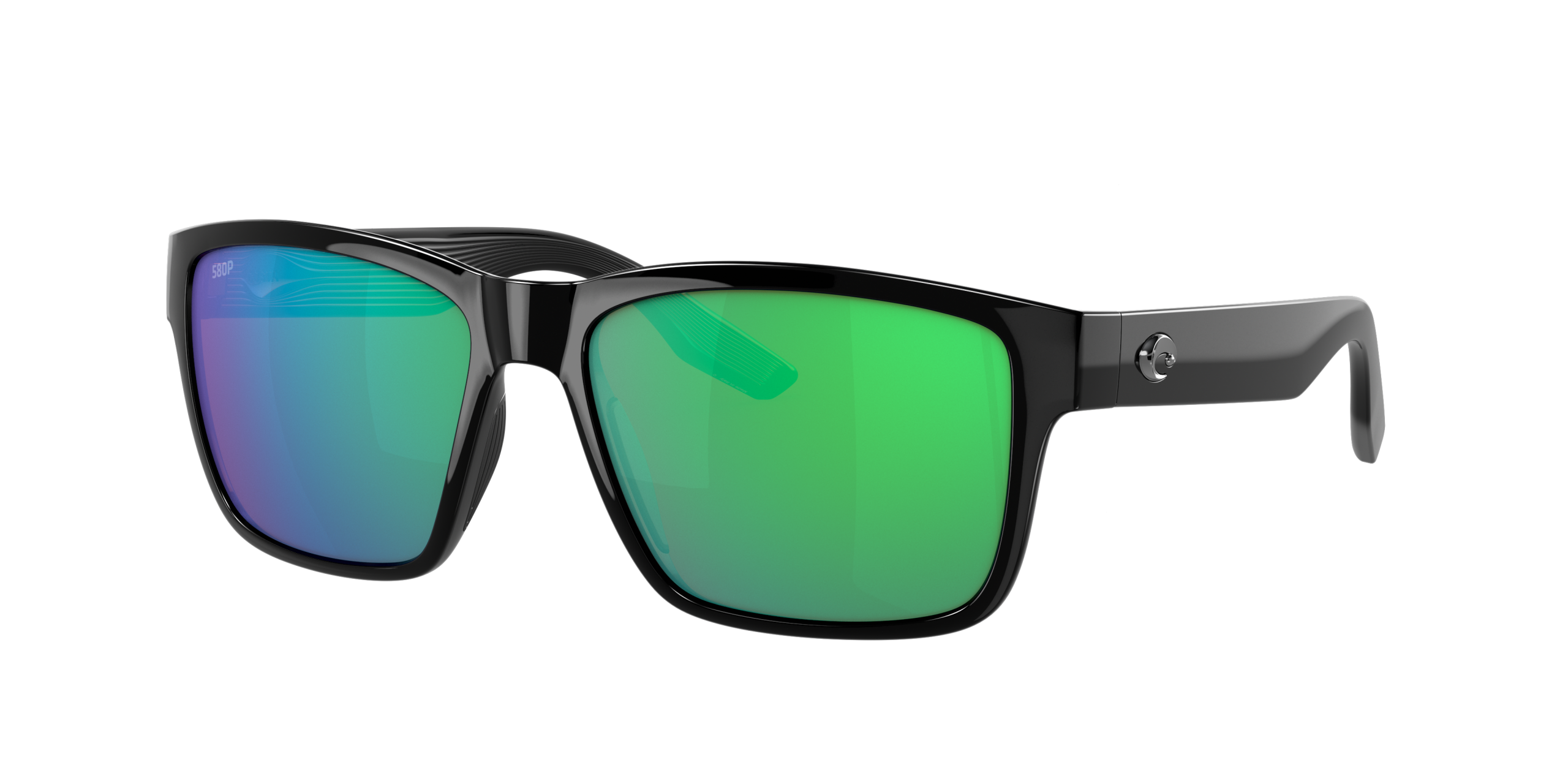 Paunch Polarized Sunglasses in Green Mirror
