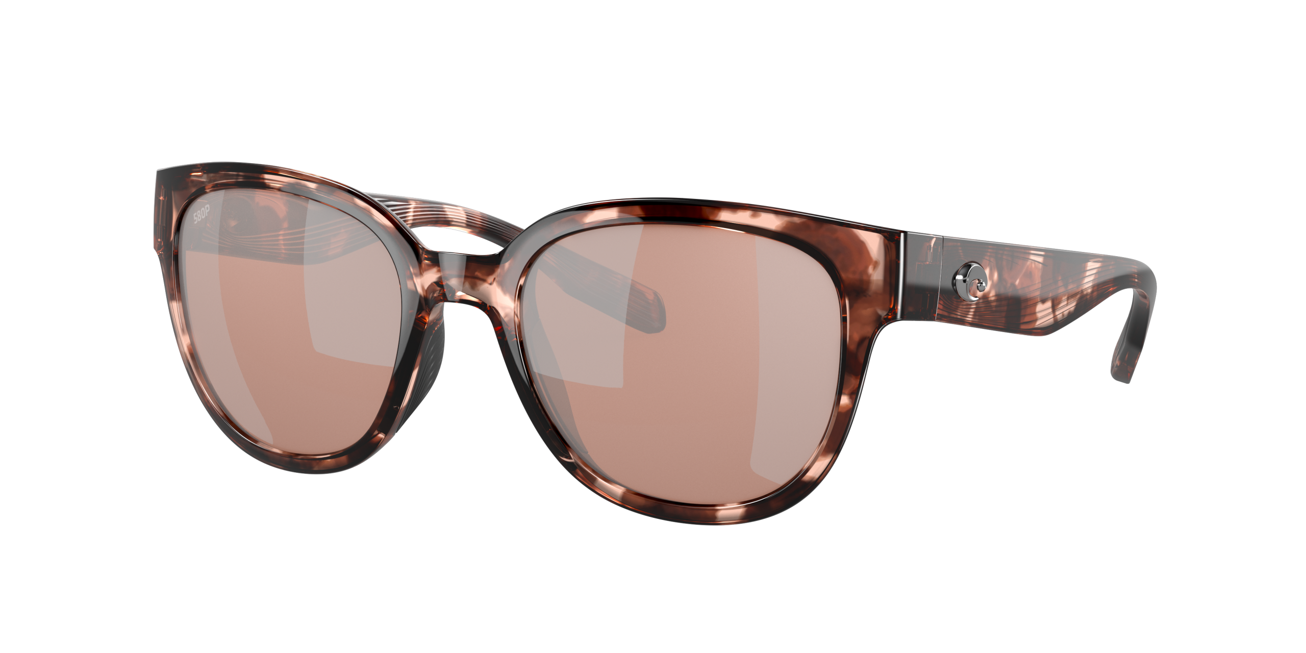 Salina Polarized Sunglasses in Copper Silver Mirror