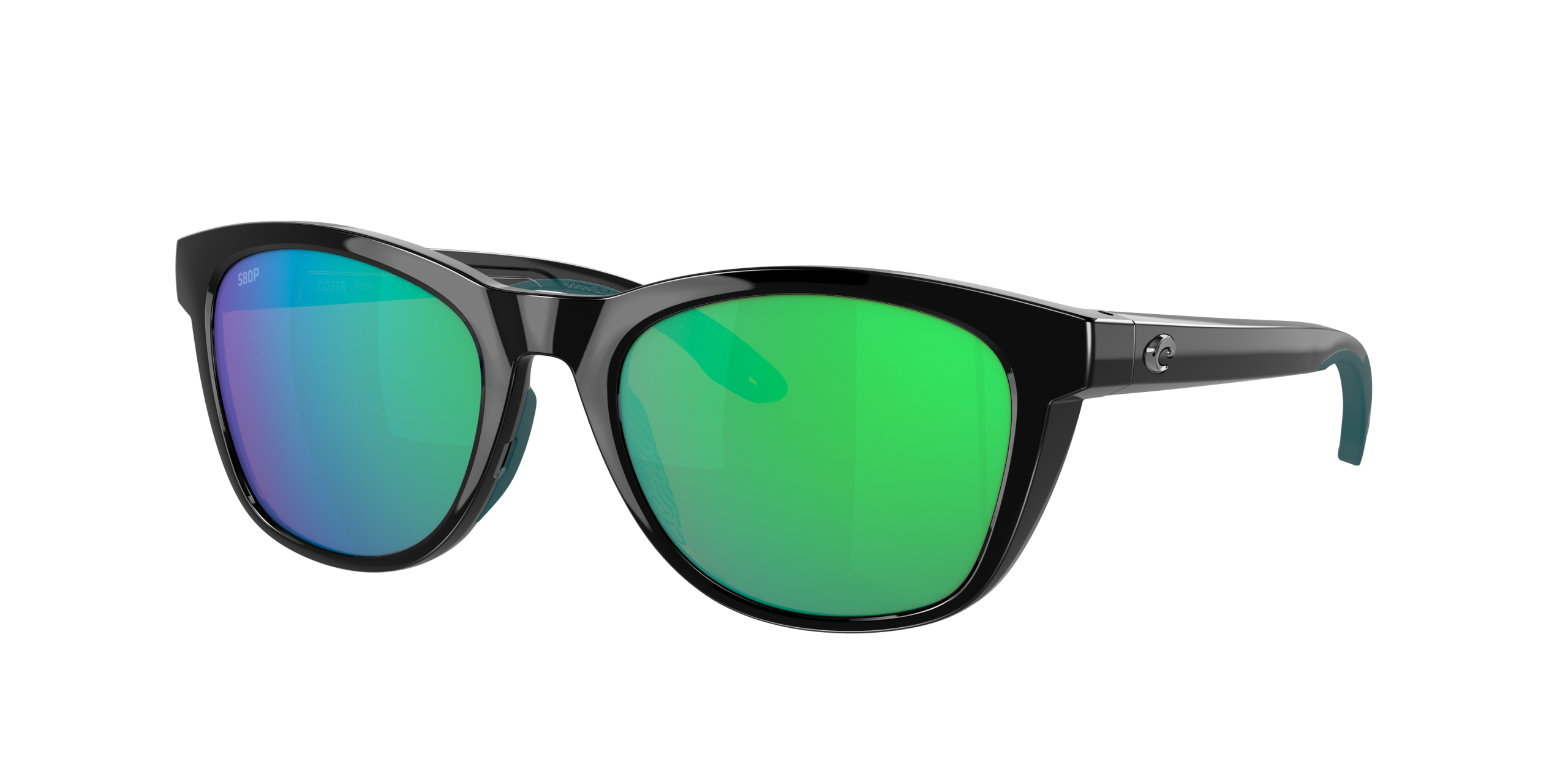 Aleta Polarized Sunglasses in Green Mirror