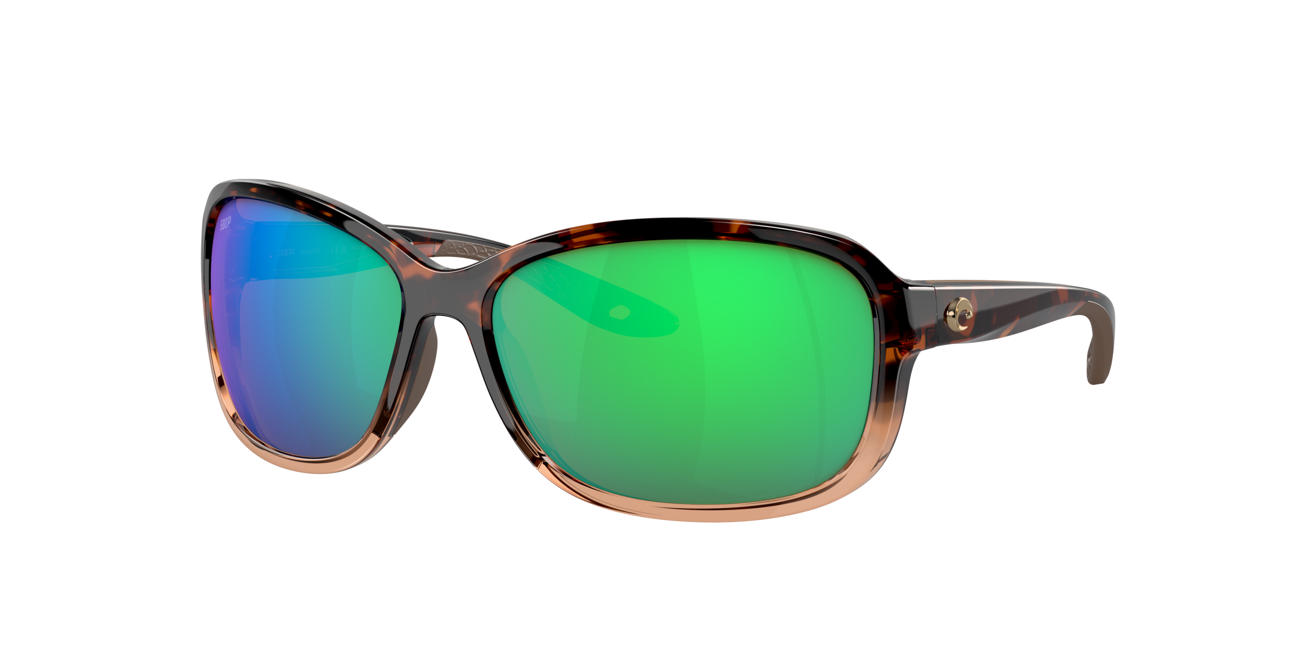 Seadrift Polarized Sunglasses in Green Mirror
