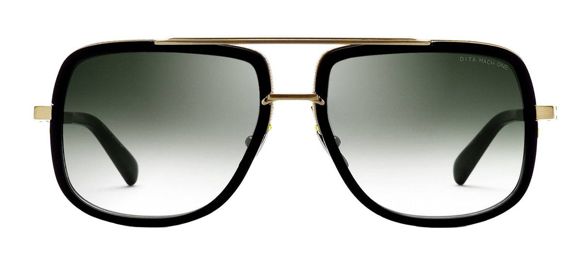 DITA MACH-ONE Aviator Sunglasses - Black/White Gold