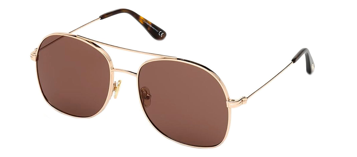 Tom Ford FT0758 DELILAH W 28E Navigator Sunglasses - Gold