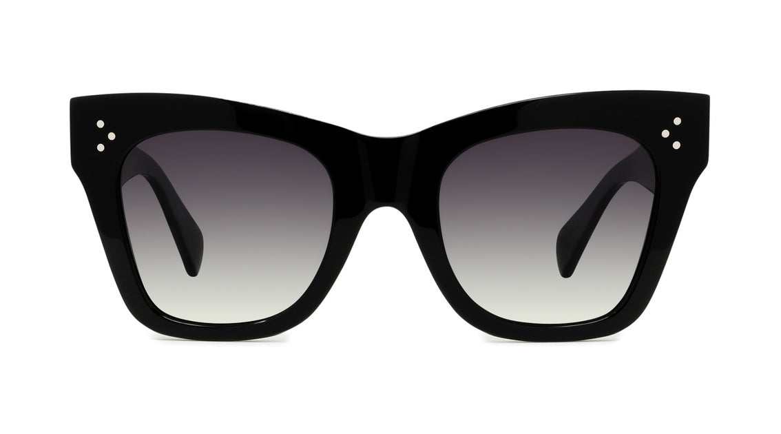 Celine BOLD 3 DOTS CL 4004IN Wayfarer Polarized Sunglasses - Black