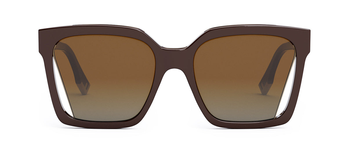 Fendi WAY FE 40085I 66F Square Sunglasses - Red