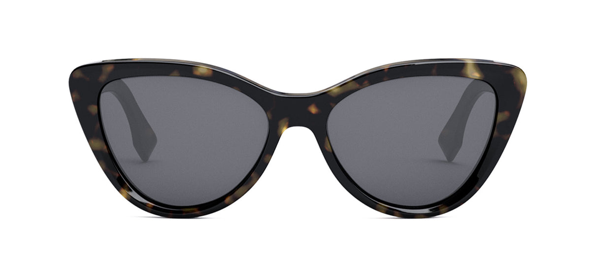 Fendi LETTERING FE 40087U 52A Cat Eye Sunglasses - Havana