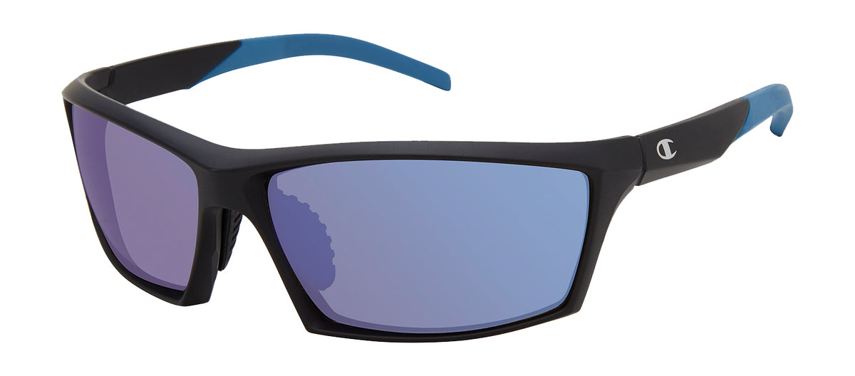 Champion CU514201 C01 Rectangle Polarized Sunglasses - Black