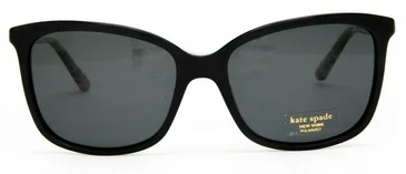 Kate Spade Kasie/P/S RA 07KI Wayfarer Polarized Sunglasses - Black Havana