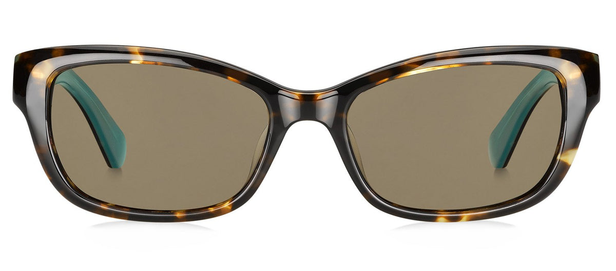 Kate Spade Marilee/P/S SP 0FZL Rectangle Polarized Sunglasses - Havana Turquoise