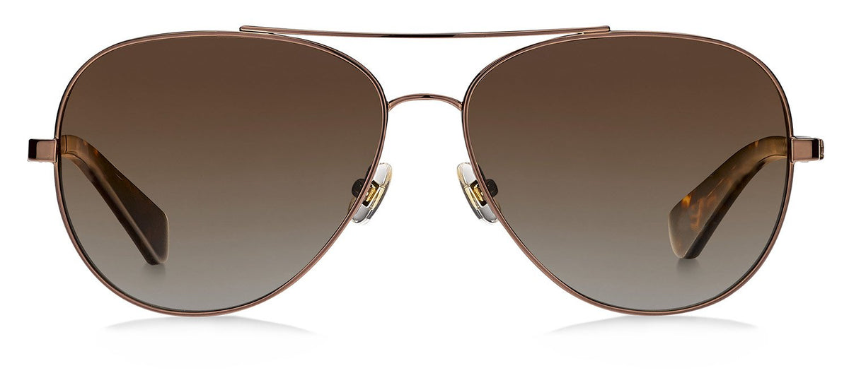 Kate Spade Avaline2/S LA 09N4 Aviator Polarized Sunglasses - Havana Brown