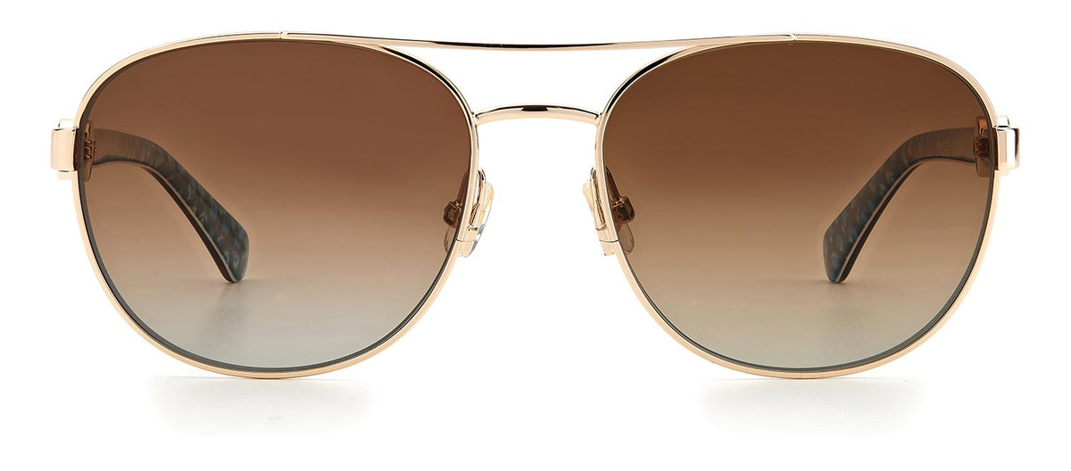 Kate Spade Raglan/G/S LA 006J Aviator Polarized Sunglasses - Gold