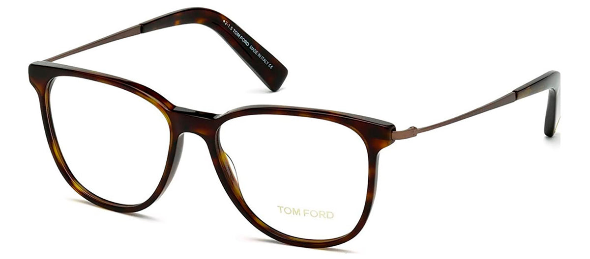 Tom Ford FT5384 52 Square Eyeglasses - Havana