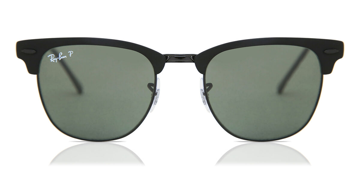 Ray-Ban RB3716 Clubmaster Metal Polarized 186/58