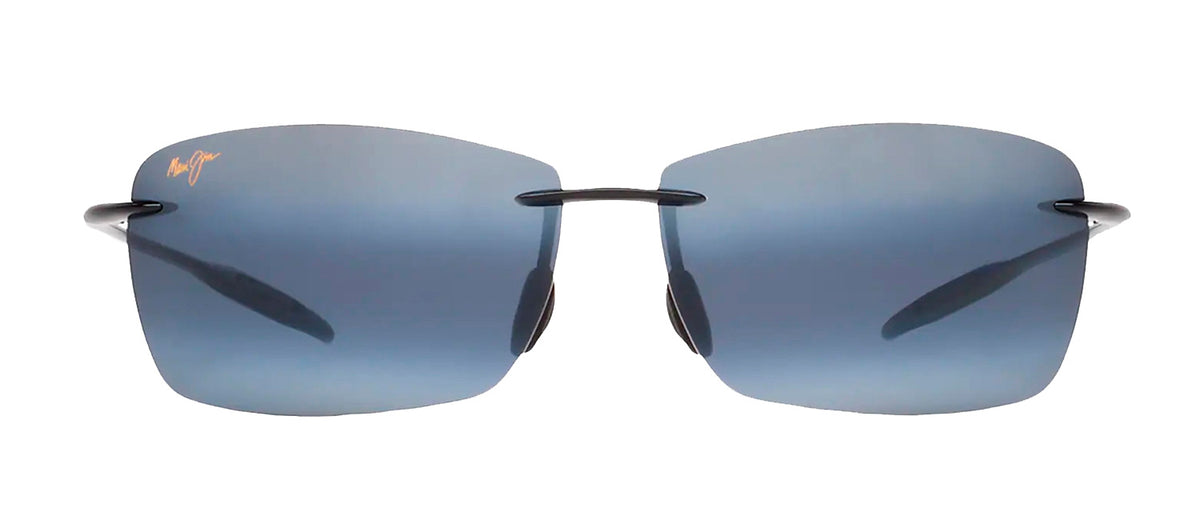 Maui Jim Lighthouse 423-02 Polarized Rectangle Sunglasses - Black