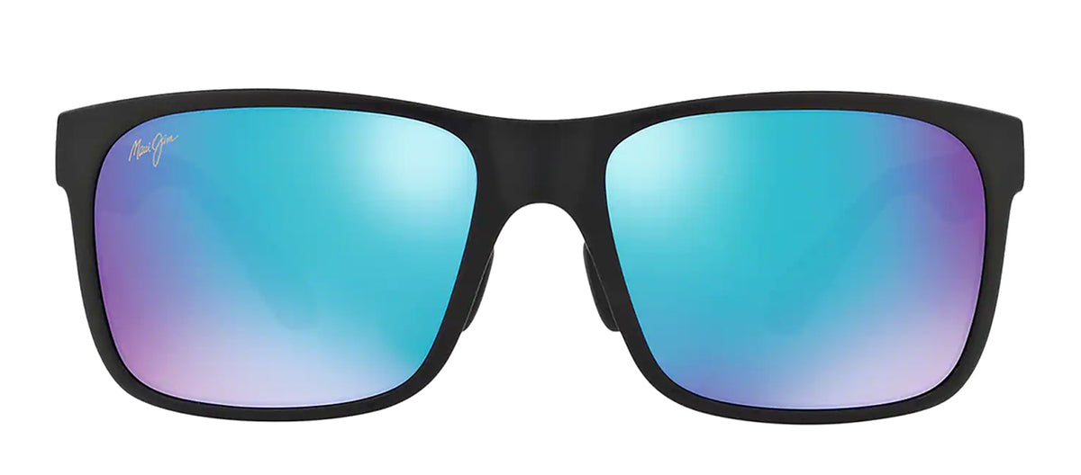 Maui Jim Red Sands Black Matte Square Polarized Sunglasses - Matte Black
