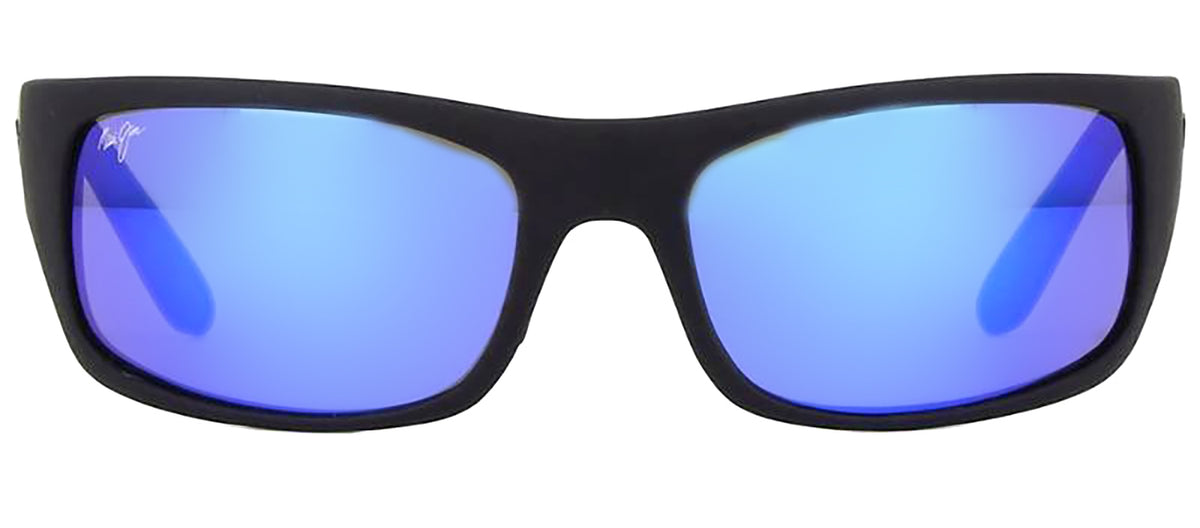 Maui Jim PEAHI Polarized Wrap Sunglasses - Black