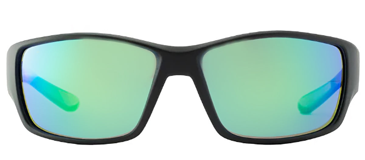 Maui Jim LOCAL KINE Wrap Polarized Sunglasses - Black/Green/Light Grey