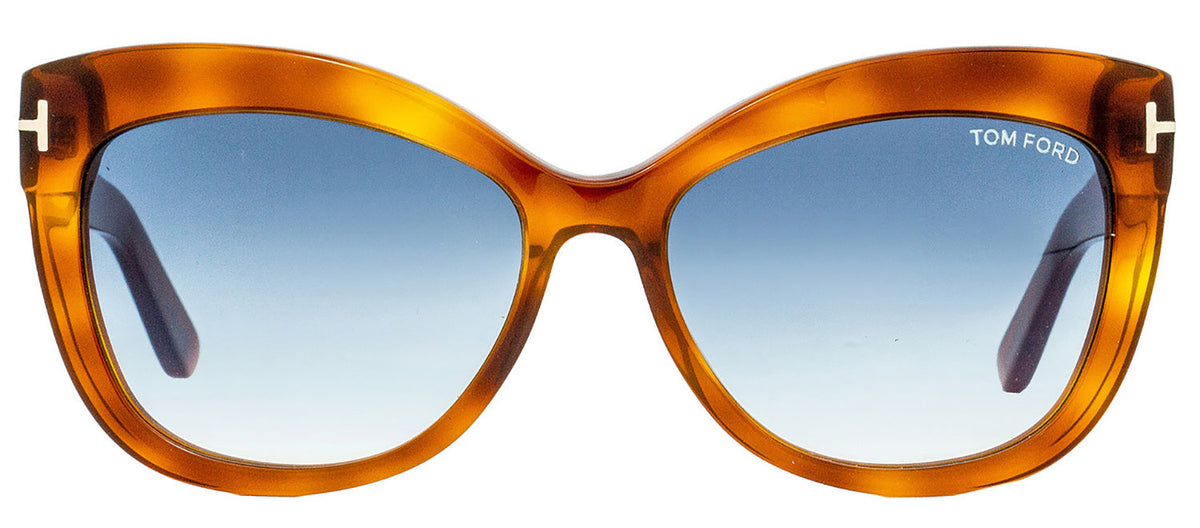 Tom Ford FT0524 ALISTAIR W 53W Cat Eye Sunglasses - Havana