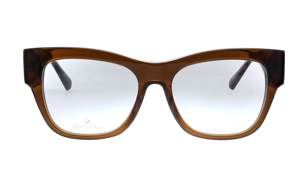 Swarovski SK 5228 Square Eyeglasses - Dark Brown