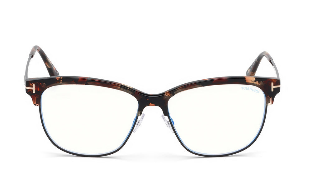 Tom Ford FT5546-B 055 Cat Eye Blue Light Eyeglasses - Brown