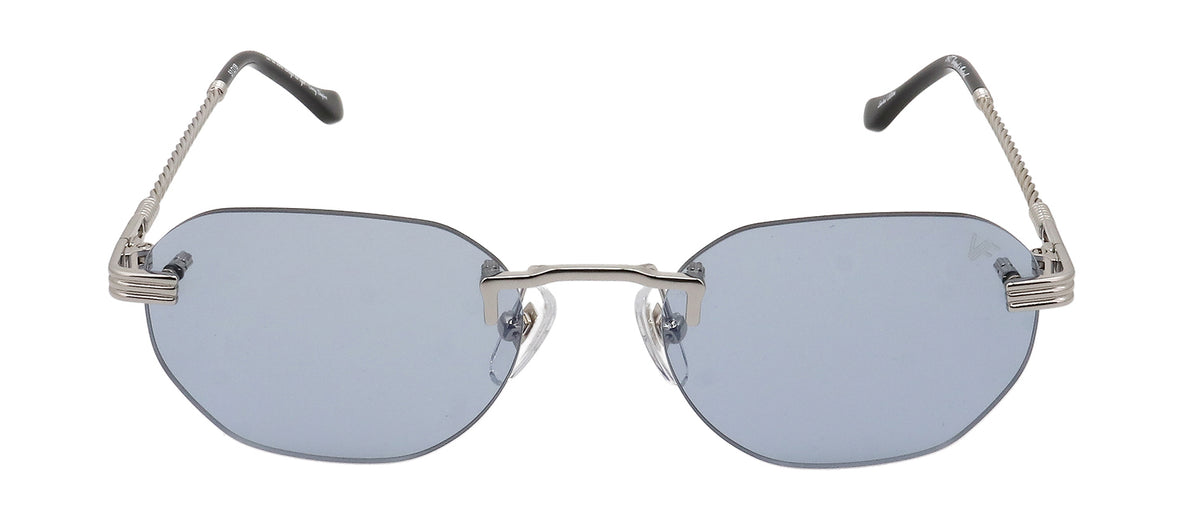 Vintage Frames Company VF DETROIT PLAYER DRILL MOUNT 0082 Rectangle Sunglasses - Silver