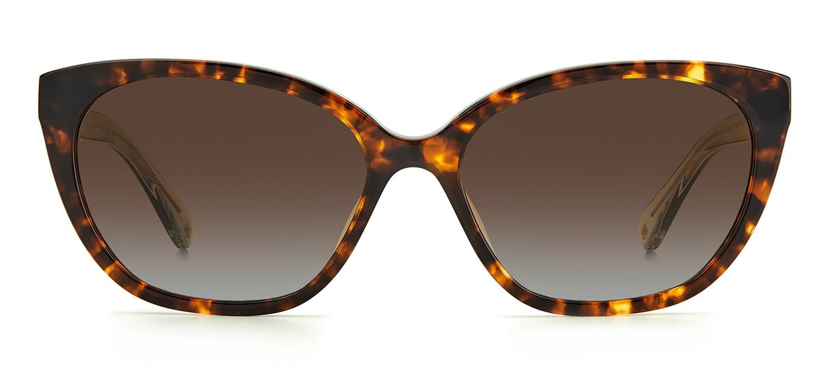 Kate Spade PHILIPPA/G/S LA 0086 Cat Eye Polarized Sunglasses - Havana