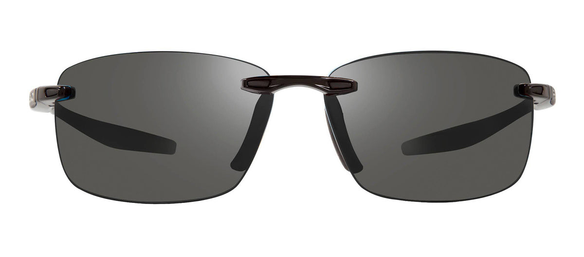 Revo DESCEND N S Rectangle Polarized Sunglasses - Black
