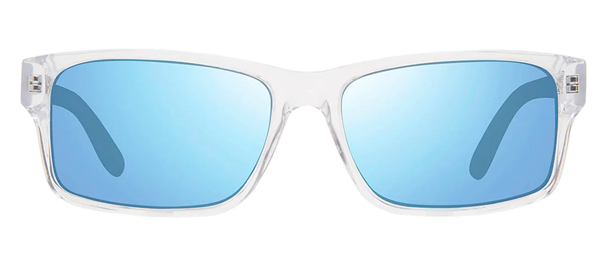 Revo FINLEY RE 1112 09 BL Rectangle Polarized Sunglasses - Crystal