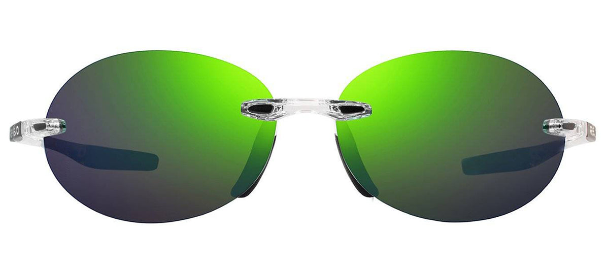 Revo Descend O RE 1168 09 GN Oval Polarized Sunglasses - Clear