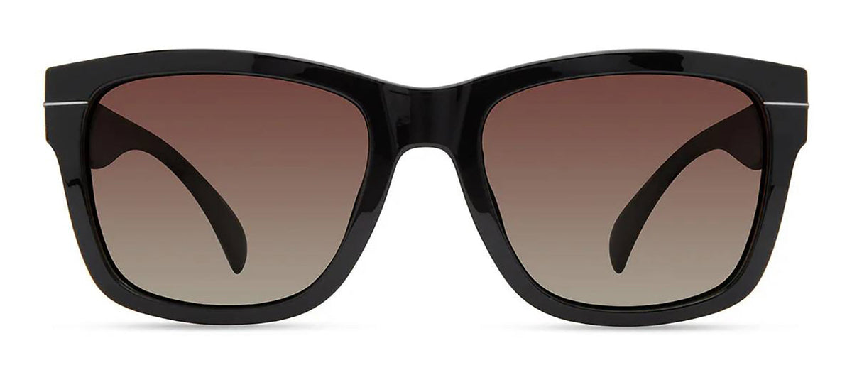 RZ by Rachel Zoe Fawn BLK Square Polarized Sunglasses - Black