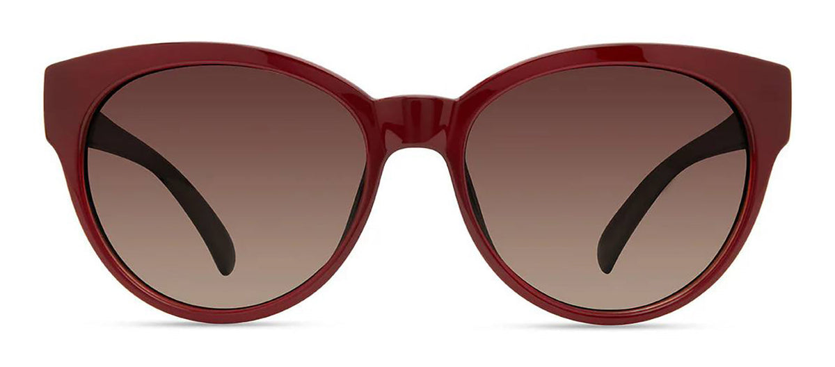 RZ by Rachel Zoe Keira BURG Cat Eye Polarized Sunglasses - Burgundy