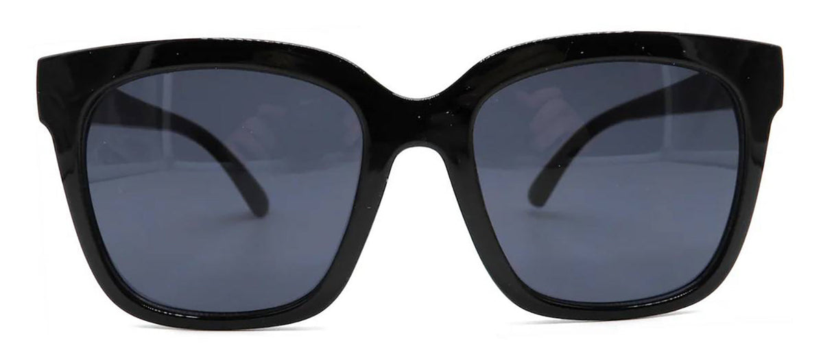RZ by Rachel Zoe Bliss BLK Oversized Square Sunglasses - Black