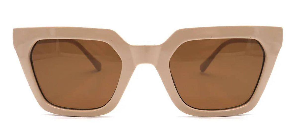 RZ by Rachel Zoe McKenzie CRE Square Sunglasses - White
