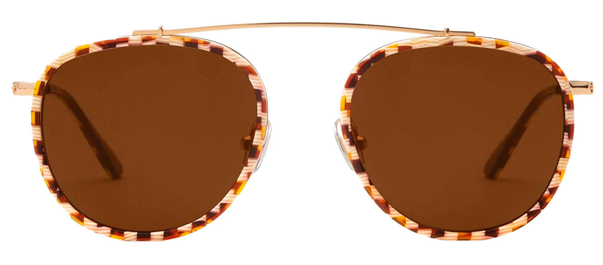 KREWE Chartres Round Sunglasses - Brown