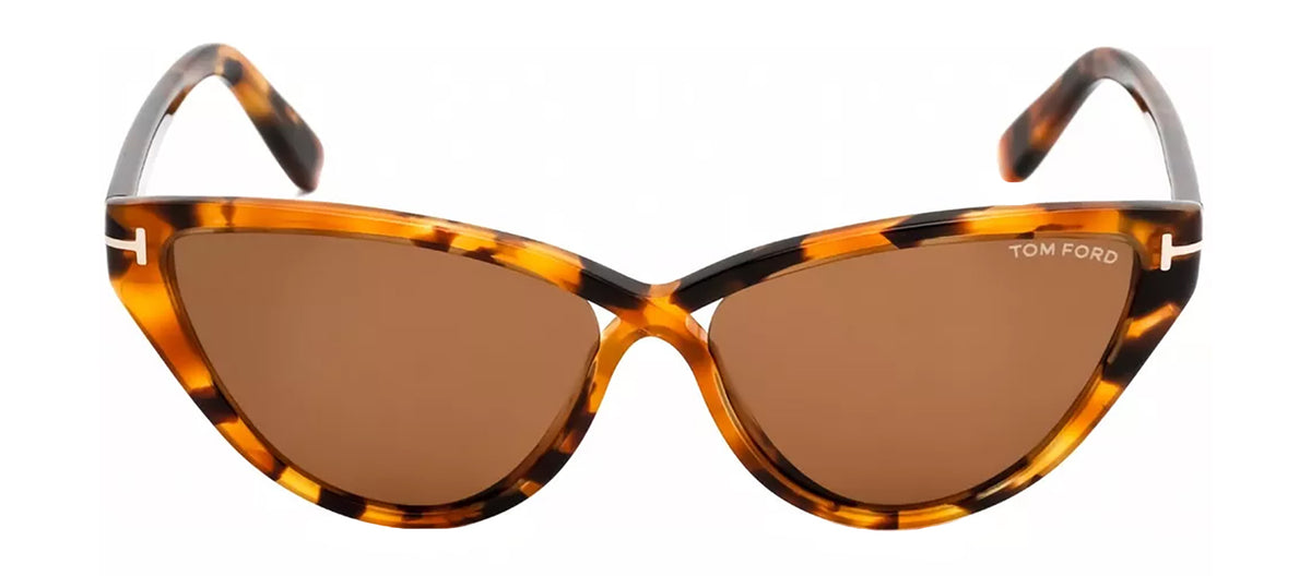 Tom Ford FT0740 CHARLIE W Cat Eye Sunglasses - Tortoise