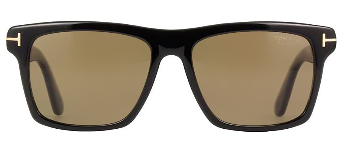 TOM FORD BUCKLEY 01H Rectangle Polarized Sunglasses - Black