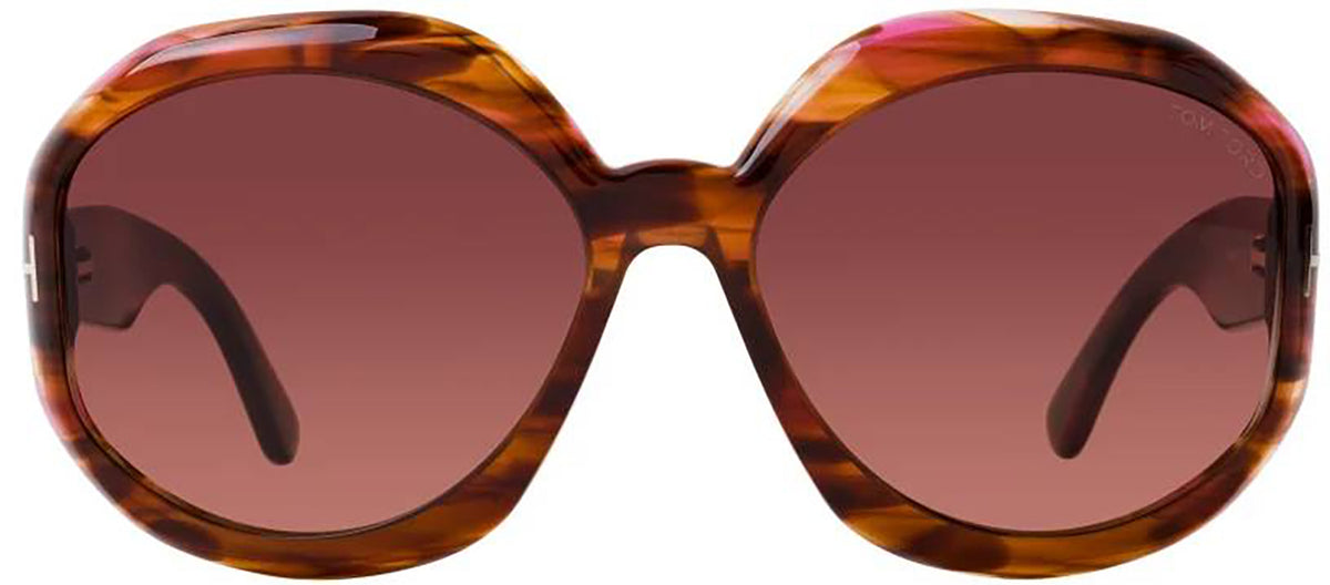 Tom Ford GEORGIA-02 52B Oval Sunglasses - Havana