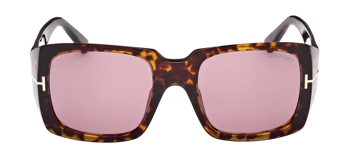 Tom Ford RYDER-02 W FT1035 52Y Square Sunglasses - Havana